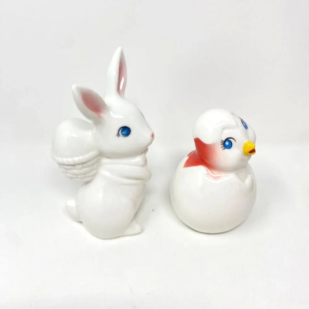Target Ceramic Bunny with Backpack and Chick Easter Animal Figurines - Spritz™